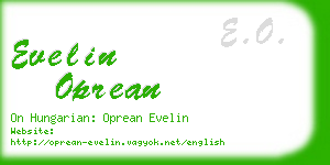 evelin oprean business card